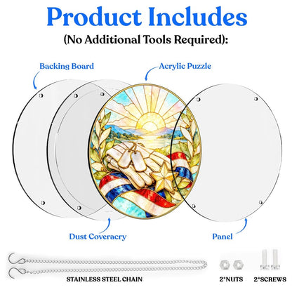 Acrylic Jigsaw Puzzle Acrylic Jigsaw Puzzle Suncatcher - Service Keepsake
