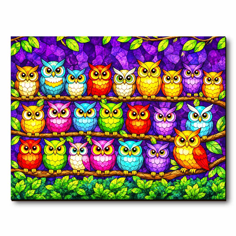 Wooden Jigsaw Puzzles A5/Small Spooky Owls - Wooden Jigsaw Puzzle
