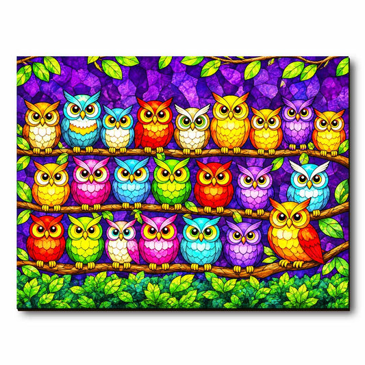 Wooden Jigsaw Puzzles A5/Small Spooky Owls - Wooden Jigsaw Puzzle