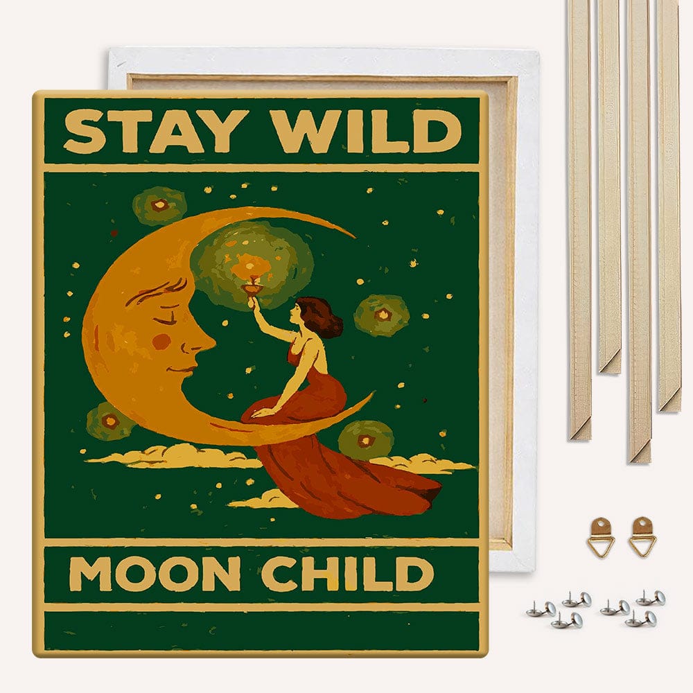 Painting By Numbers Kits With DIY Wood Frame Stay Wild - Paint By Numbers Kit