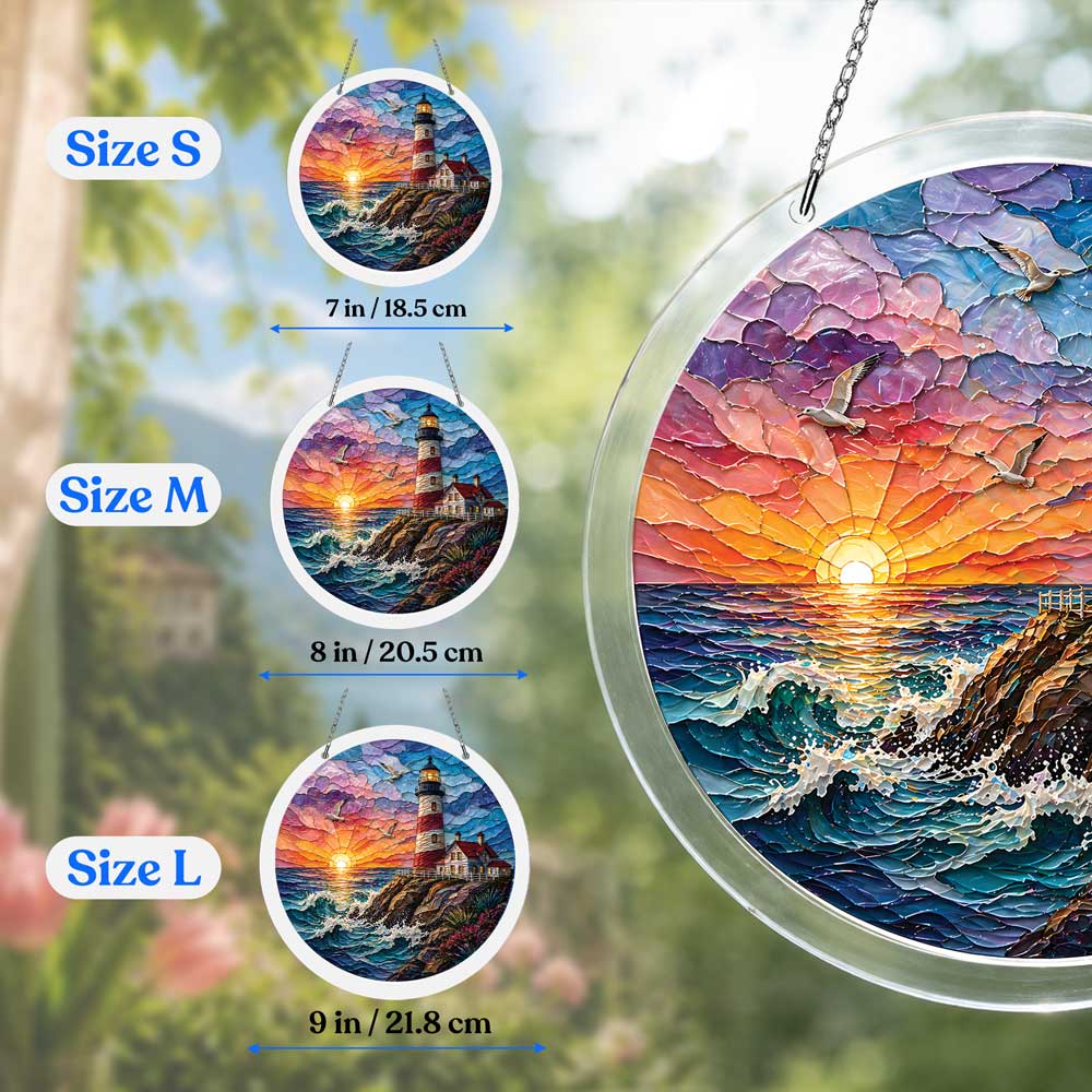 Acrylic Jigsaw Puzzle Sunset Lighthouse - Acrylic Jigsaw Puzzle