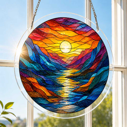 Acrylic Jigsaw Puzzle Sunset River - Acrylic Jigsaw Puzzle