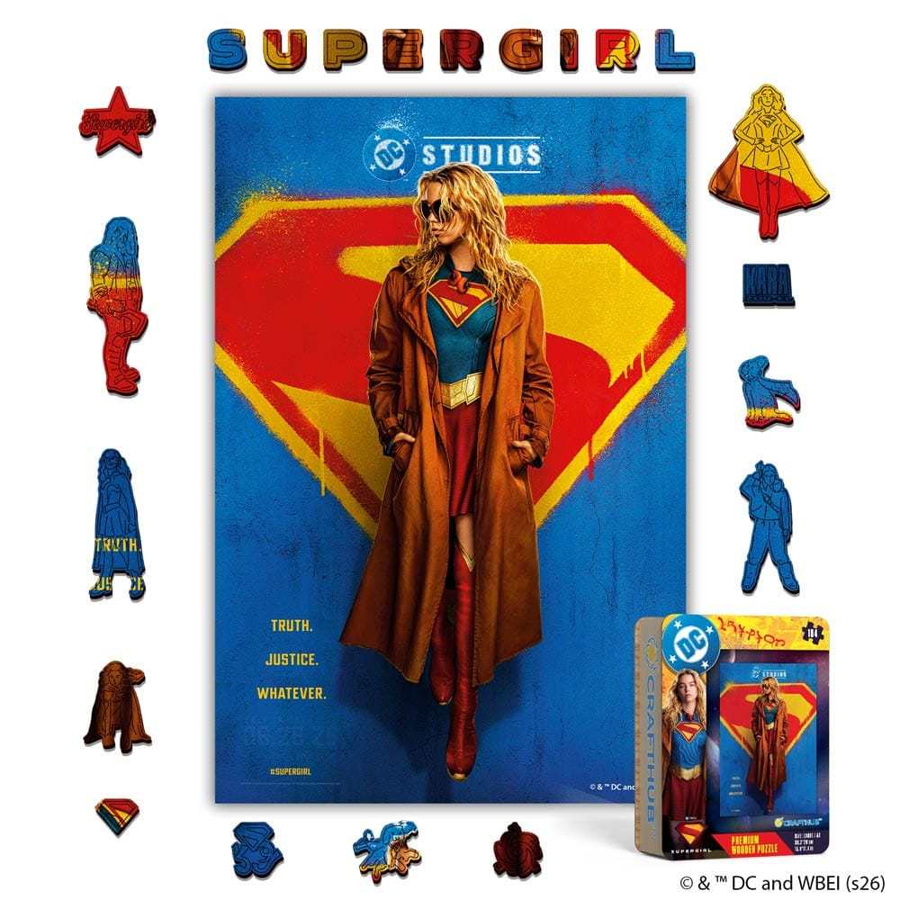 Wooden Jigsaw Puzzles A4 + Wooden Gift Box Truth Justice Whatever – Wooden Jigsaw Puzzle