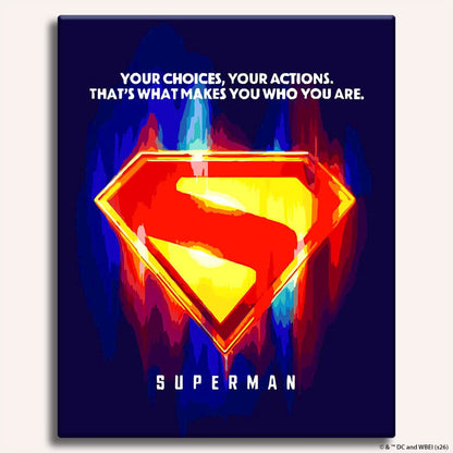 Painting By Numbers Kits 15.7" x 19.7" (40x50 cm) Superman Logo  - Paint By Numbers Kit