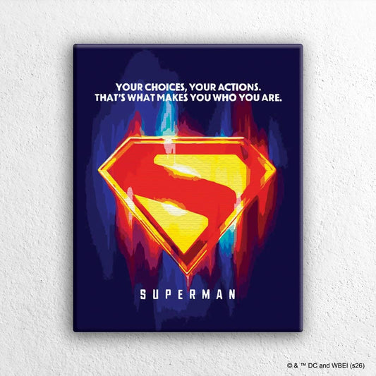 Painting By Numbers Kits 15.7" x 19.7" (40x50 cm) Superman Logo  - Paint By Numbers Kit