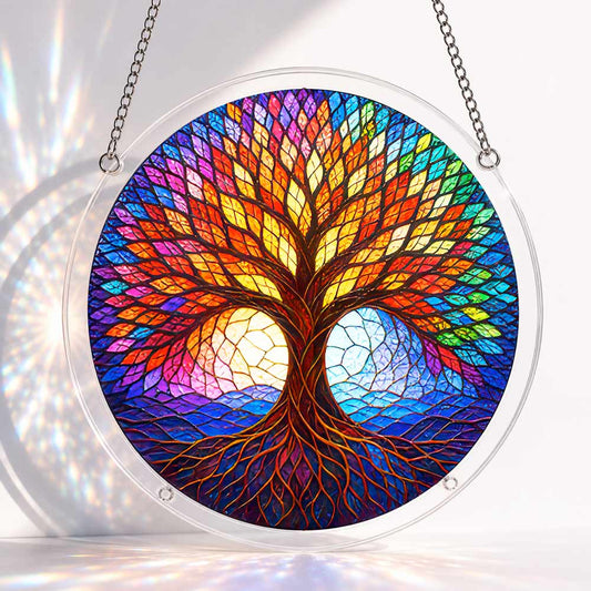 Acrylic Jigsaw Puzzle S - (7 inch) Acrylic Jigsaw Puzzle Suncatcher - Tree of Life