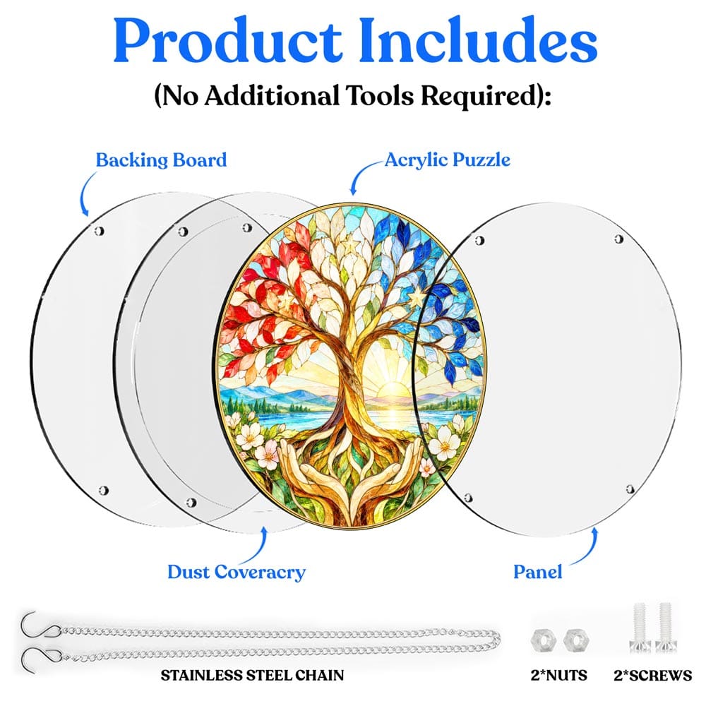 Acrylic Jigsaw Puzzle Acrylic Jigsaw Puzzle Suncatcher - Tree of Service