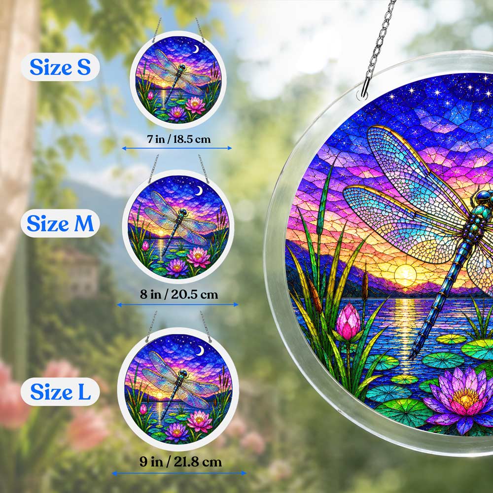 Acrylic Jigsaw Puzzle Acrylic Jigsaw Puzzle Suncatcher - Twilight Dragonfly