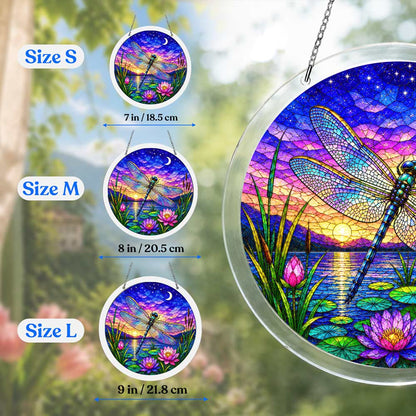 Acrylic Jigsaw Puzzle Acrylic Jigsaw Puzzle Suncatcher - Twilight Dragonfly