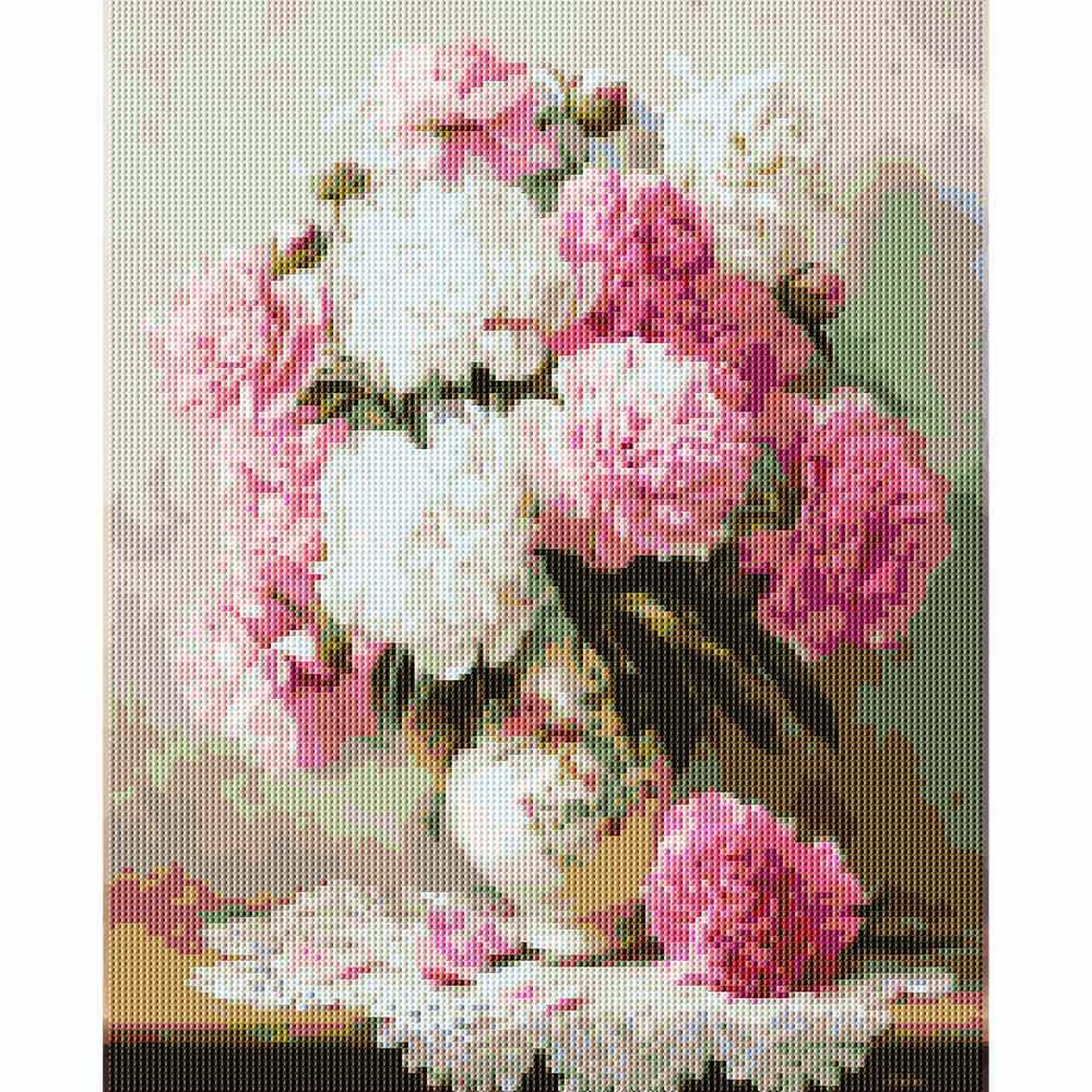 Diamond Painting Kits 15.7" x 19.6" (40 x 50cm) Vase of Peonies - Diamond Painting Kit