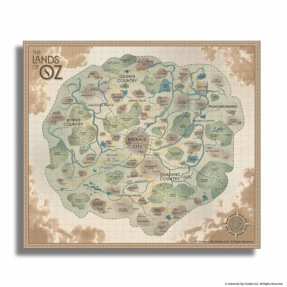 Wooden Jigsaw Puzzles Wicked Map of Oz - Wooden Jigsaw Puzzle