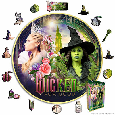 Wooden Jigsaw Puzzles A4 + Wooden Gift Box Wicked Magic - Wooden Jigsaw Puzzle