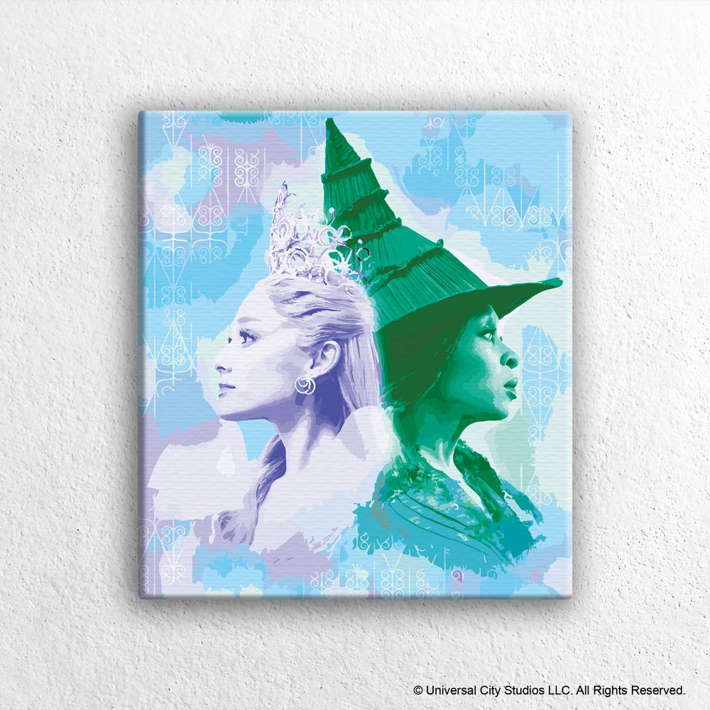 Painting By Numbers Kits 19.7" x 11" (50x28 cm) Glinda & Elphaba - Paint By Numbers Kit