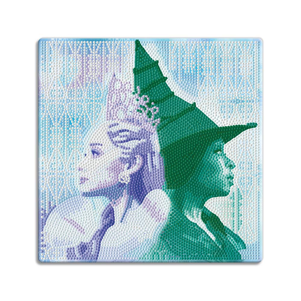 Diamond Painting Kits 9.8" x 9.8" | 25cm x 25cm Glinda & Elphaba - Framed Diamond Painting Kit