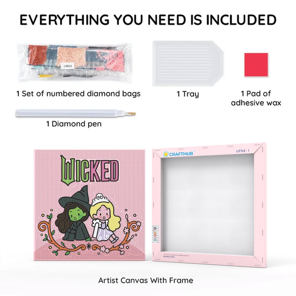 Diamond Painting Kits 9.8" x 9.8" | 25cm x 25cm Wonders of Oz - Framed Diamond Painting Kit