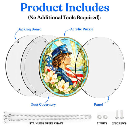 Acrylic Jigsaw Puzzle Acrylic Jigsaw Puzzle Suncatcher - Women Who Served