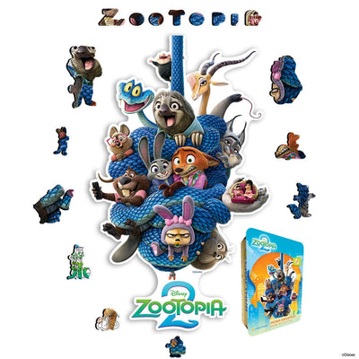 Wooden Jigsaw Puzzles A4 + Wooden Gift Box Zootopia – Wooden Jigsaw Puzzle