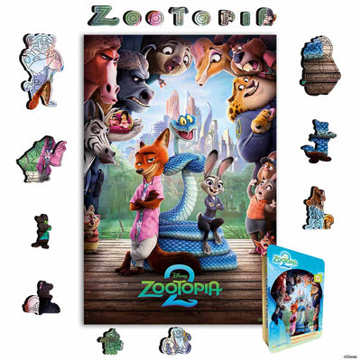 Wooden Jigsaw Puzzles A4 + Wooden Gift Box Zootopia Hero Crew – Wooden Jigsaw Puzzle