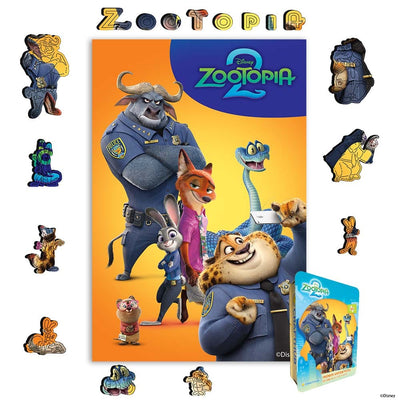 Wooden Jigsaw Puzzles A4 + Wooden Gift Box Zootopia ZPD Team – Wooden Jigsaw Puzzle
