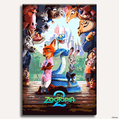 Painting By Numbers Kits 11.8" x 17.7" (30x45cm) Zootopia 2 - Paint By Numbers Kit