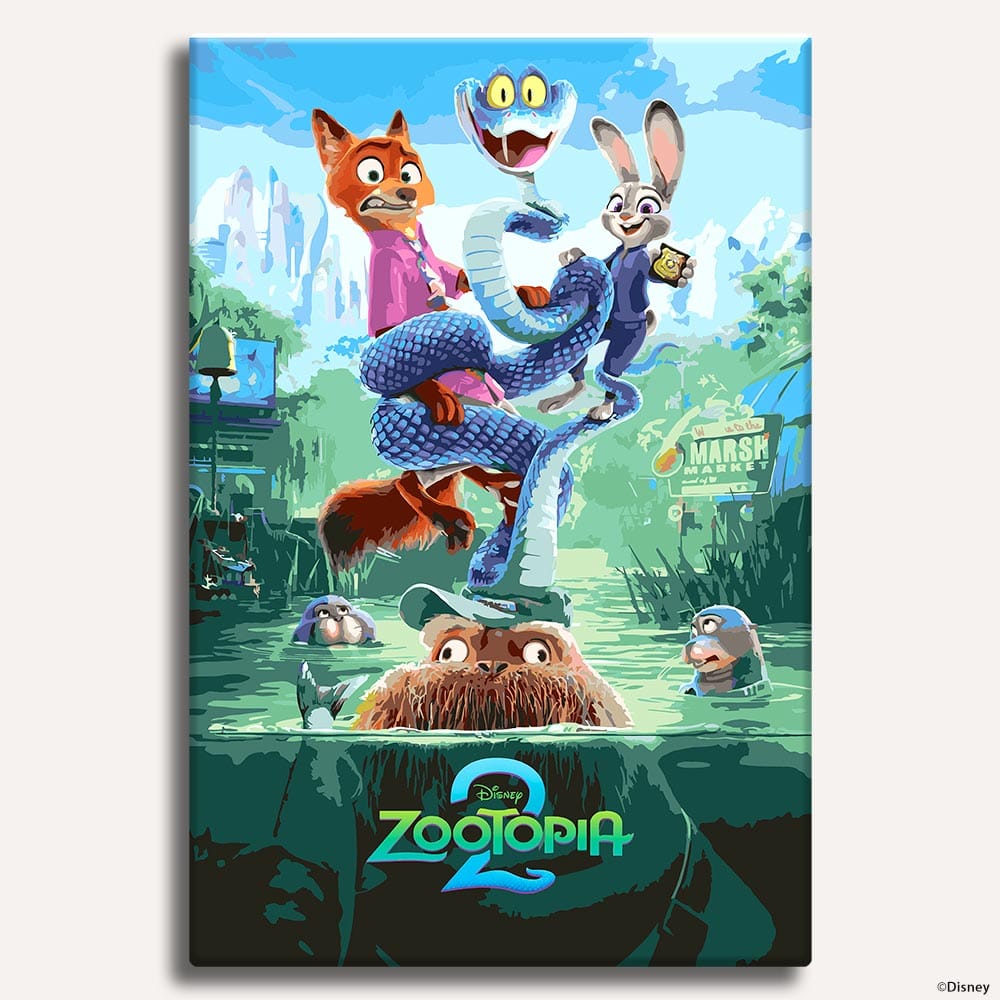 Painting By Numbers Kits 11.8" x 17.7" (30x45cm) Marsh Market - Paint By Numbers Kit