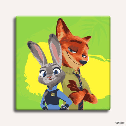 Painting By Numbers Kits 9.8" x 9.8" (25x25cm) Nick and Judy - Framed Paint By Numbers Kit