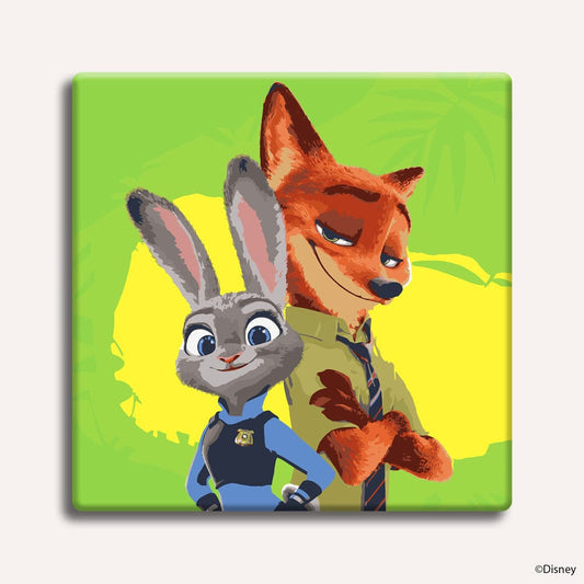 Painting By Numbers Kits 9.8" x 9.8" (25x25cm) Nick and Judy - Framed Paint By Numbers Kit