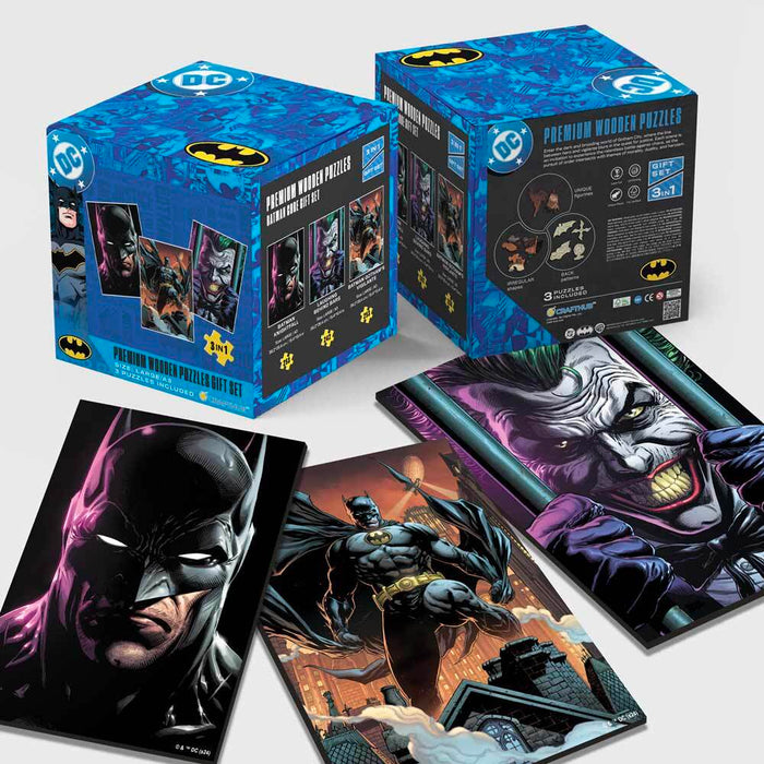 3-Pack BATMAN AND THE JOKER™ - Wooden Jigsaw Puzzle Gift Set + Extra $30 Off