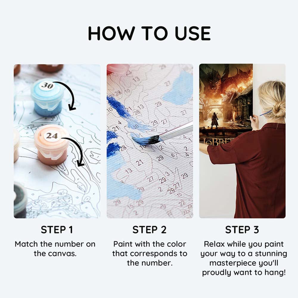 Painting By Numbers Kits 15.7" x 23.6" (40x60cm) The Battle Of The Five Armies - Paint By Numbers Kit