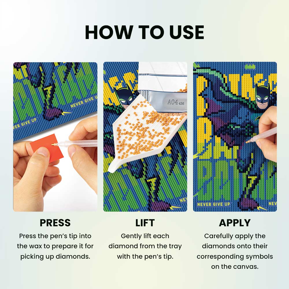 Diamond Painting Kits 9.8" x 9.8" | 25cm x 25cm Batman - Diamond Painting Kit