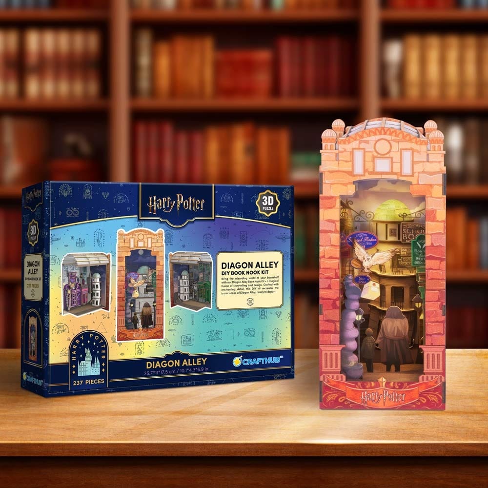 Book Nook Kits Great Hall: 534 Pieces - Diagon Alley: 237 Pieces - Barad Dur: 254 Pieces 3-Pack DIY Book Nook Kit Set: Harry Potter The Great Hall, Diagon Alley, The Lord of the Rings: Barad Dur