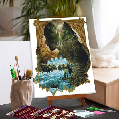 Diamond Painting Kits 17.6" x 21.5" / 45cm x 55cm Echoes of Middle-earth - Diamond Painting Kit