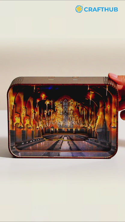 Harry Potter The Great Hall - 3D DIY Wooden Puzzle Night Lamp