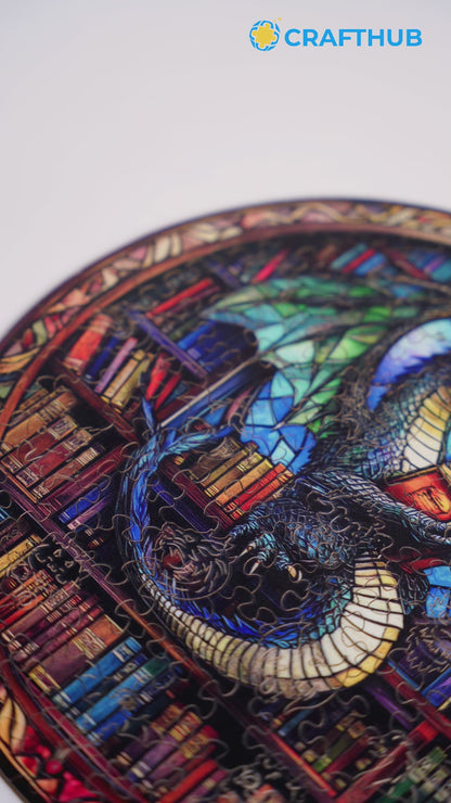 Stained Glass Dragon - Jigsaw Puzzle