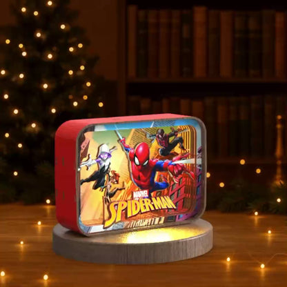 Spider-man - 3D DIY Wooden Puzzle Night Lamp