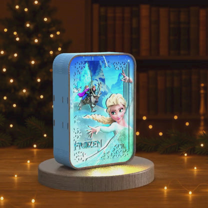 Snow Kingdom - 3D DIY Wooden Puzzle Night Lamp