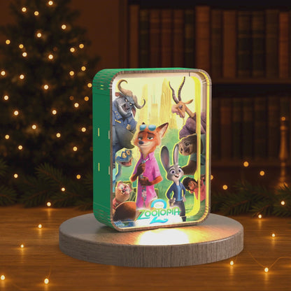 Their Friends in Zootopia - 3D DIY Wooden Puzzle Night Lamp