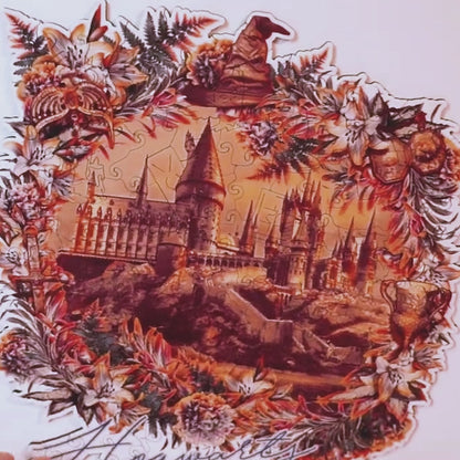 Harry Potter - Hogwarts Castle - Utilitarian Romance Wooden Jigsaw Puzzle