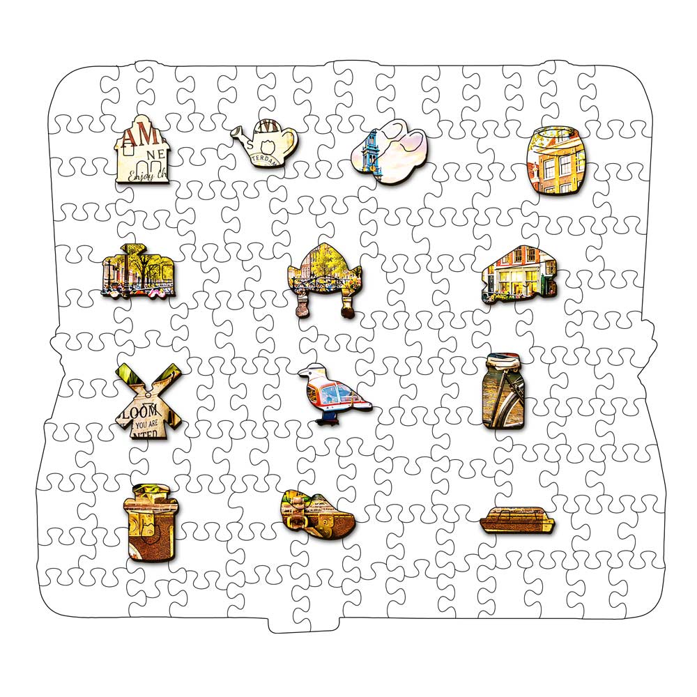🔥Limited Edition🔥8-Pack World City Travel Case - Wooden Jigsaw Puzzle Set