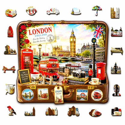 🔥Limited Edition🔥8-Pack World City Travel Case - Wooden Jigsaw Puzzle Set
