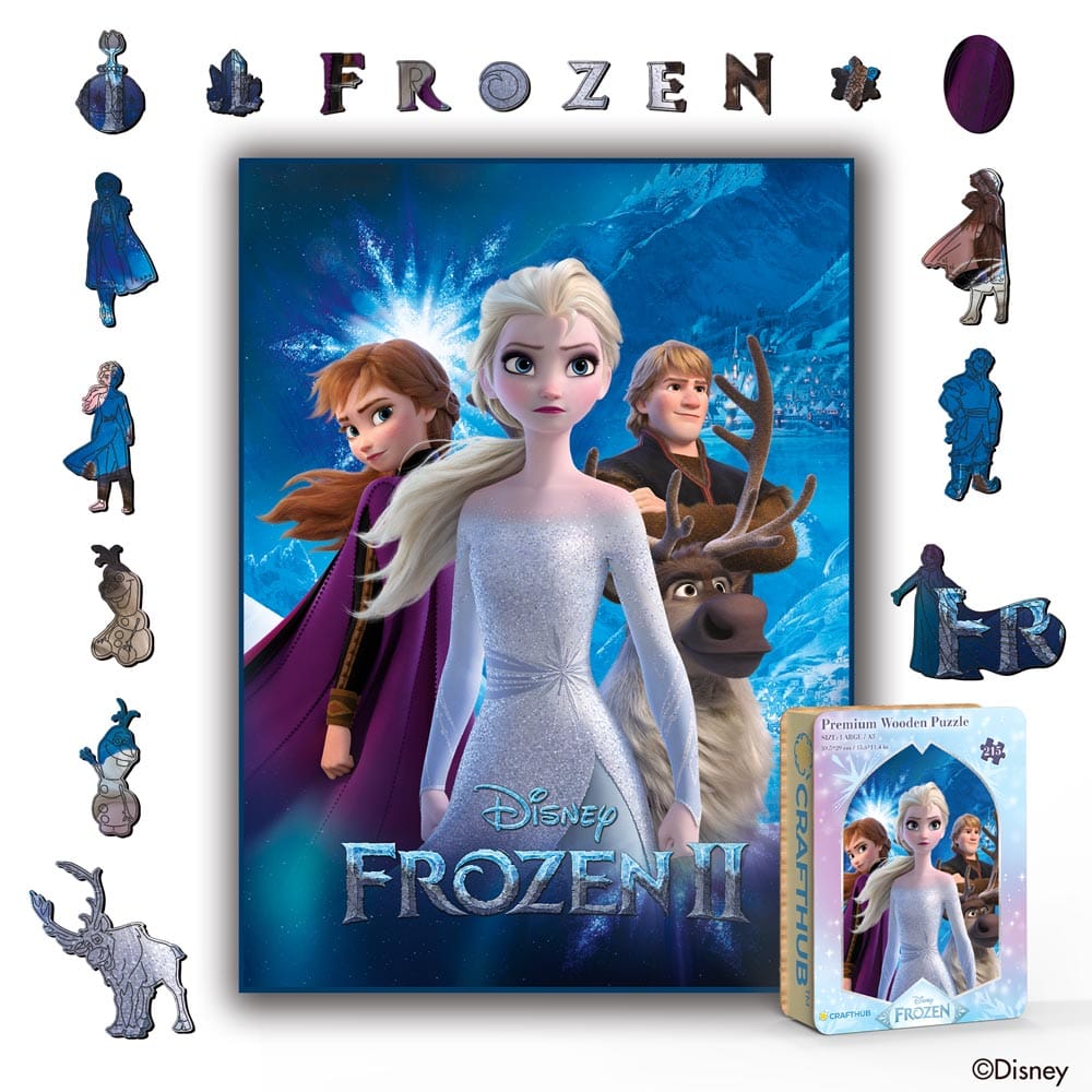 Wooden Jigsaw Puzzles A4 + Wooden Gift Box Frozen Crystal – Wooden Jigsaw Puzzle