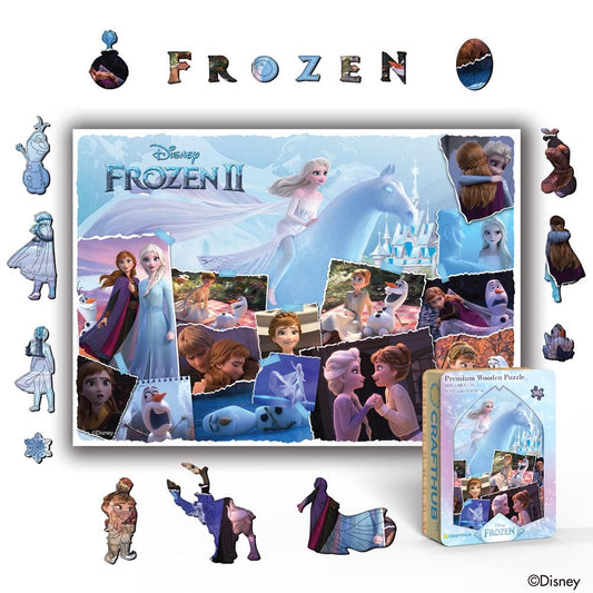 Wooden Jigsaw Puzzles A4 + Wooden Gift Box Frozen Memories – Wooden Jigsaw Puzzle