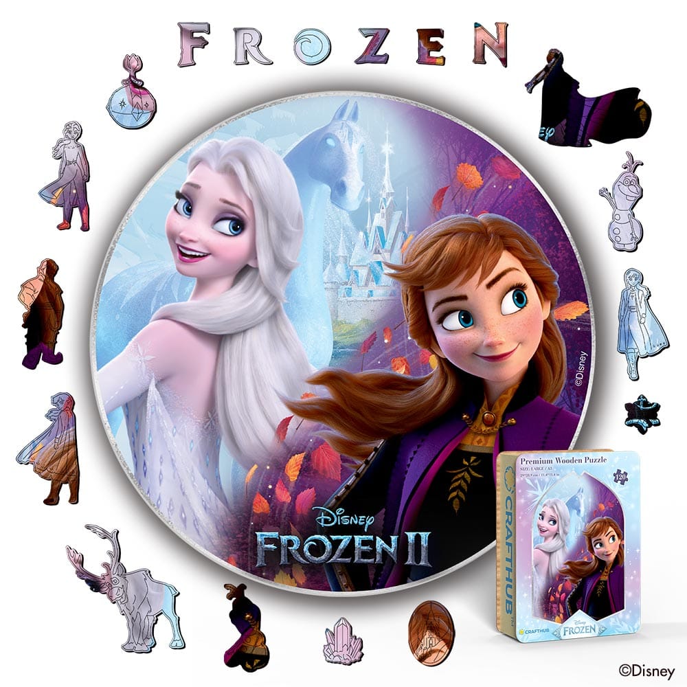 Wooden Jigsaw Puzzles A4 + Wooden Gift Box Frozen Forever – Wooden Jigsaw Puzzle