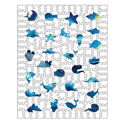 Wooden Jigsaw Puzzles Starry Whale - Jigsaw Puzzle