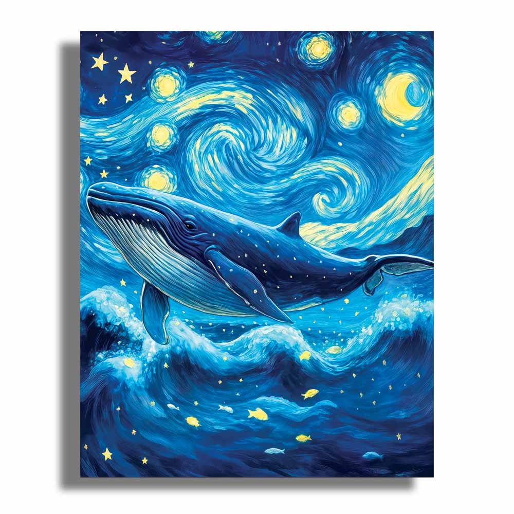 Wooden Jigsaw Puzzles Starry Whale - Jigsaw Puzzle