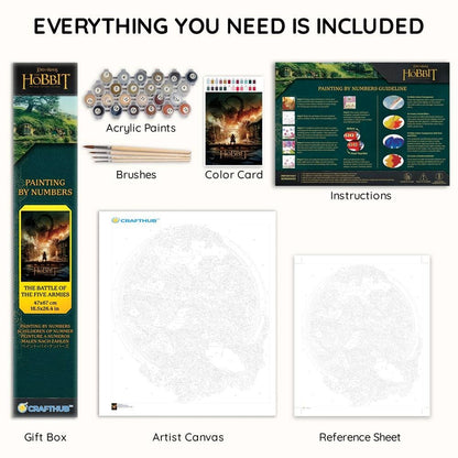 Painting By Numbers Kits 15.7" x 23.6" (40x60cm) The Battle Of The Five Armies - Paint By Numbers Kit