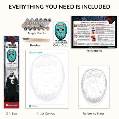 Painting By Numbers Kits 13.8" x 19.7" (35x50cm) Jason's Mask - Paint By Numbers Kit