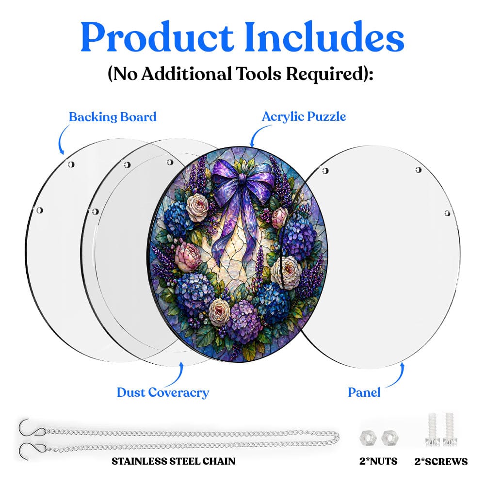 Acrylic Jigsaw Puzzle Violet Wreath - Acrylic Jigsaw Puzzle
