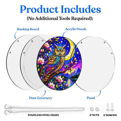 Acrylic Jigsaw Puzzle Acrylic Jigsaw Puzzle Suncatcher - Starlit Owl
