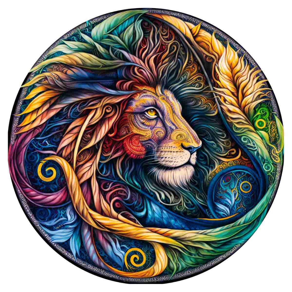 Animal Jigsaw Puzzle > Wooden Jigsaw Puzzle > Jigsaw Puzzle A5 Fiery Lion - Jigsaw Puzzle